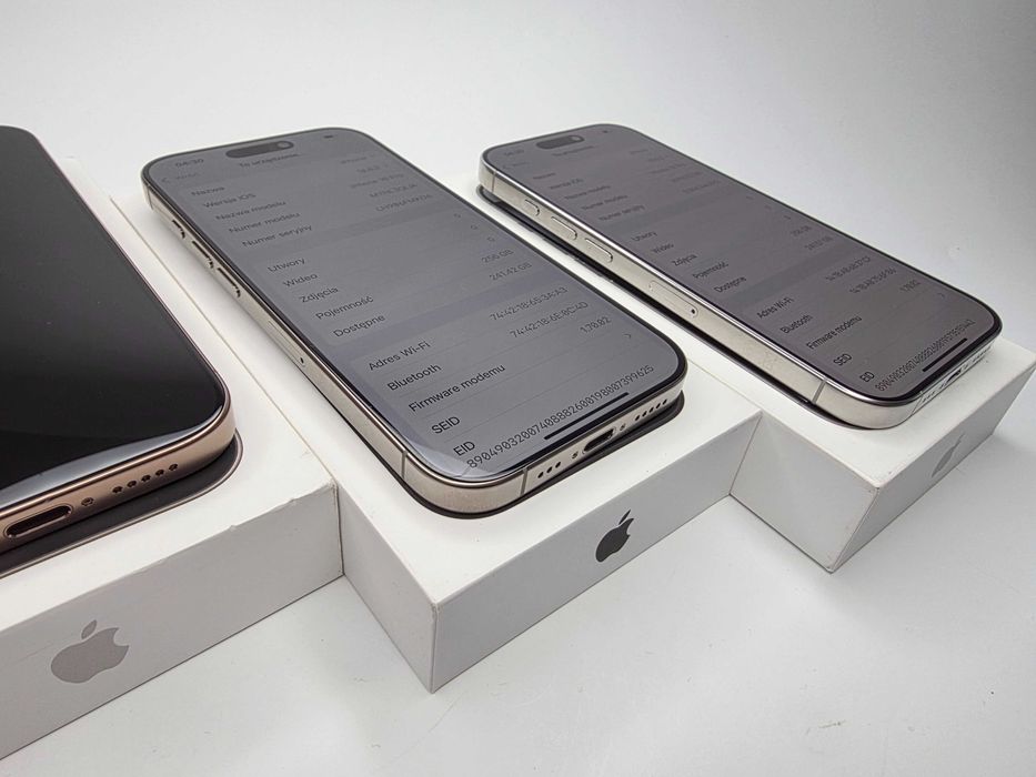 iPhone 16 Pro 256gb, komplet, gwarancja, sklep, raty, 4 kolory