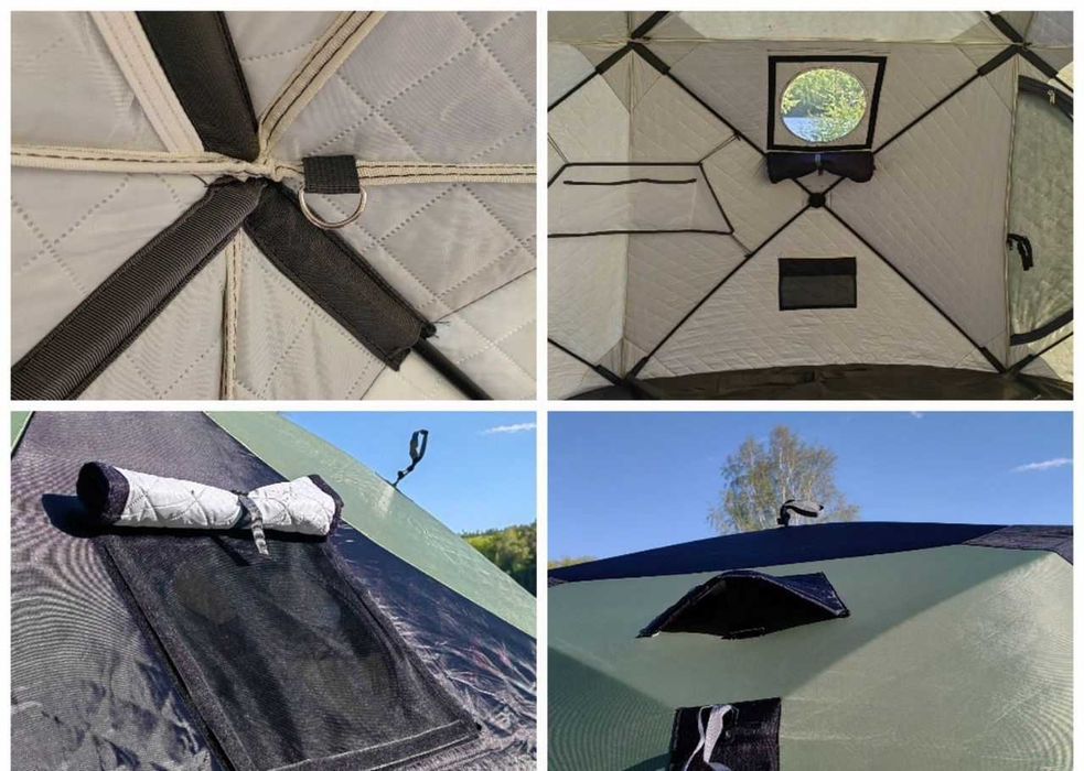 Ocieplany namiot panoramiczny + cichy autonomiczny ogrzewacz diesla