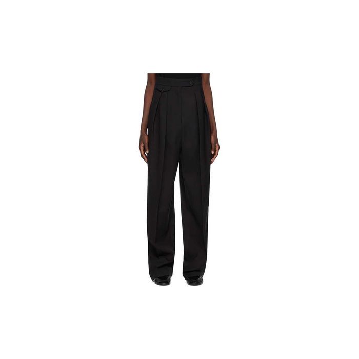 Брюки The Row Marcellita Pant in Virgin Wool Black