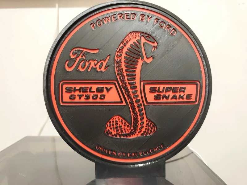 Lightbox luminaria decorativa Ford Shelby GT500 com caixa preta