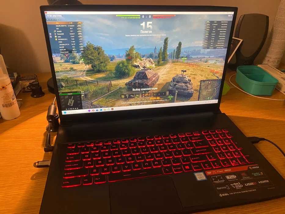 Laptop MSI gf75 thin 8RD 16RAM, 256 SSD Win 11 Home, 17,3 cali