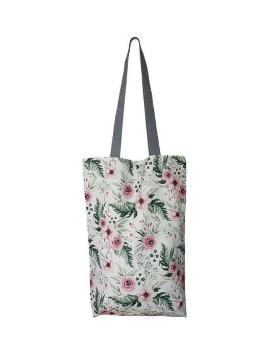Torba zakupowa, plażowa, na ramię, kwiaty, in garden, handmade