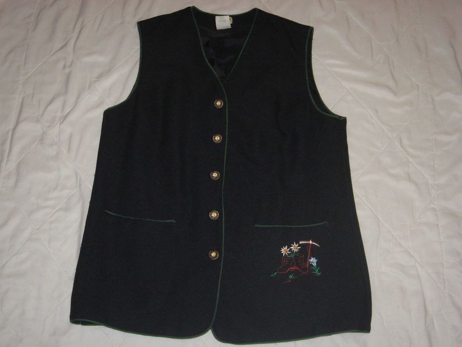 kamizelka Folk Line granatowa alpy góry haft damska dwie kieszenie 46