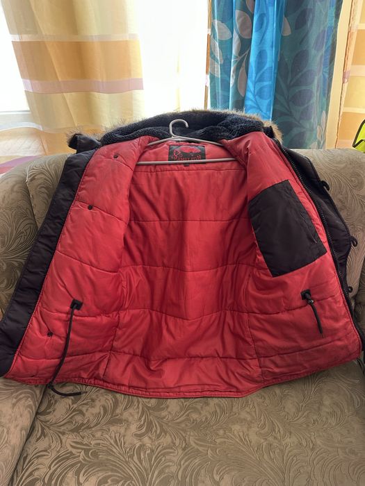 Чоловіча зимова куртка S розмір Alaska Slim Fit N-3B чорного кольору