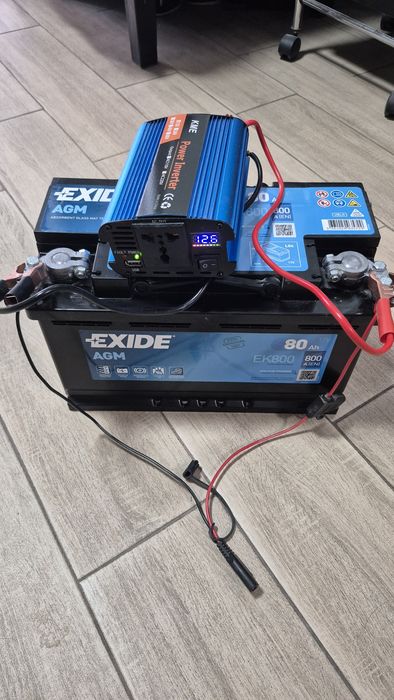 Можлива доставка по Києву. Резервне живлення: акумулятор EXIDE AGM - 80ah, інвертор, та зарядне до акумулятора VOIN  VL-144.