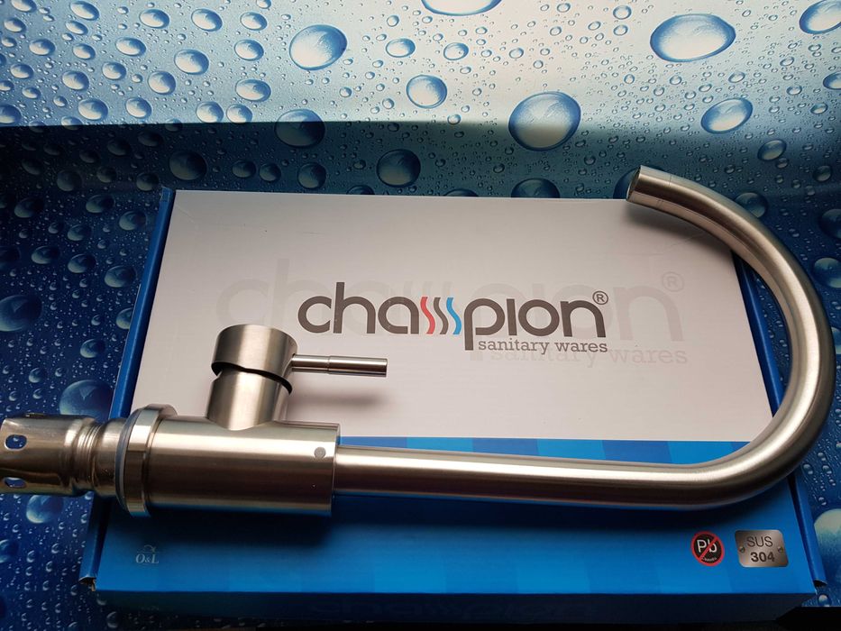 Смеситель змiшувач для кухни мойки CHAMPION SUS-011 Нержавейка