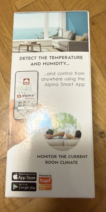 Inteligentny czujnik klimatu/wilgotności Alpina Smart Zigbee.
