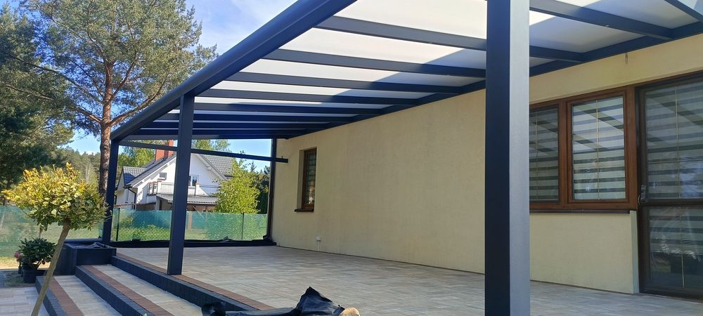 Zadaszenia tarasowe aluminiowe 3*2.5 Poliwęglan mleczny 16mm Niska cen