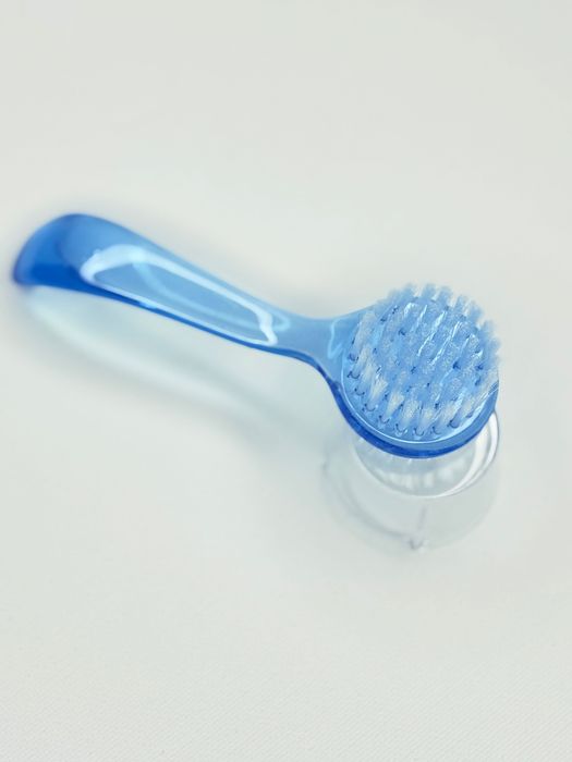 Szczoteczka do Pyłu Paznokci Manicure - Okrągła niebieska