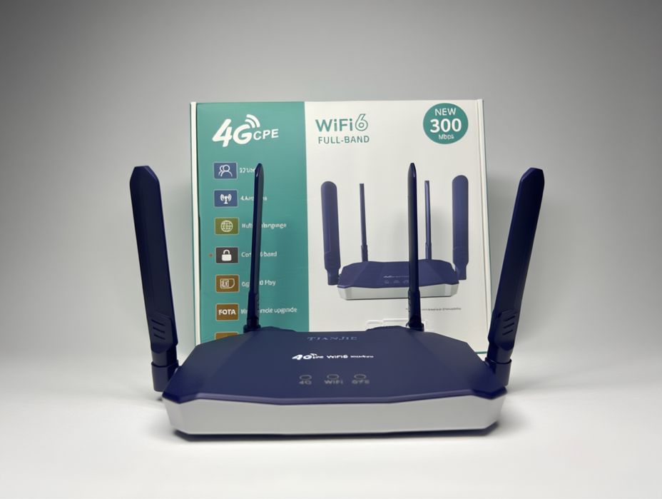 Роутер Wifi6 Tianjie 4G LTE Wifi мобільний інтернет під sim карту