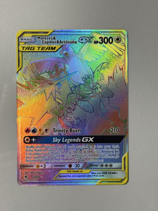 Pókemom Moltres & Zapdos & Articuno GX – Hidden Fates (69/68)