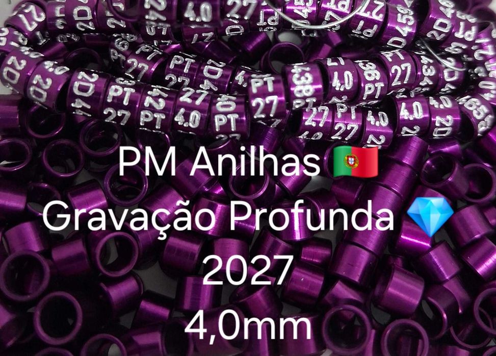 Anilhas em alumínio 2027 ( canários , periquitos, etc... )