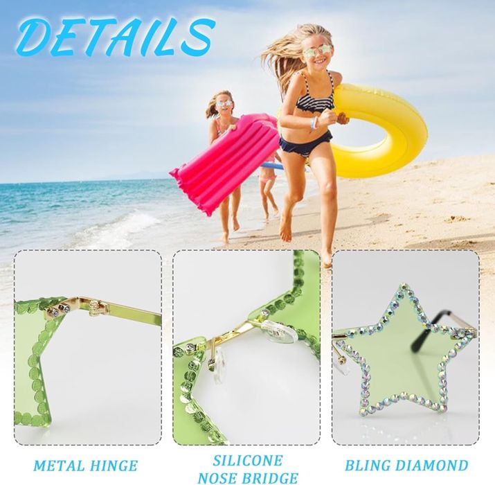 Okulary gwizady zielone