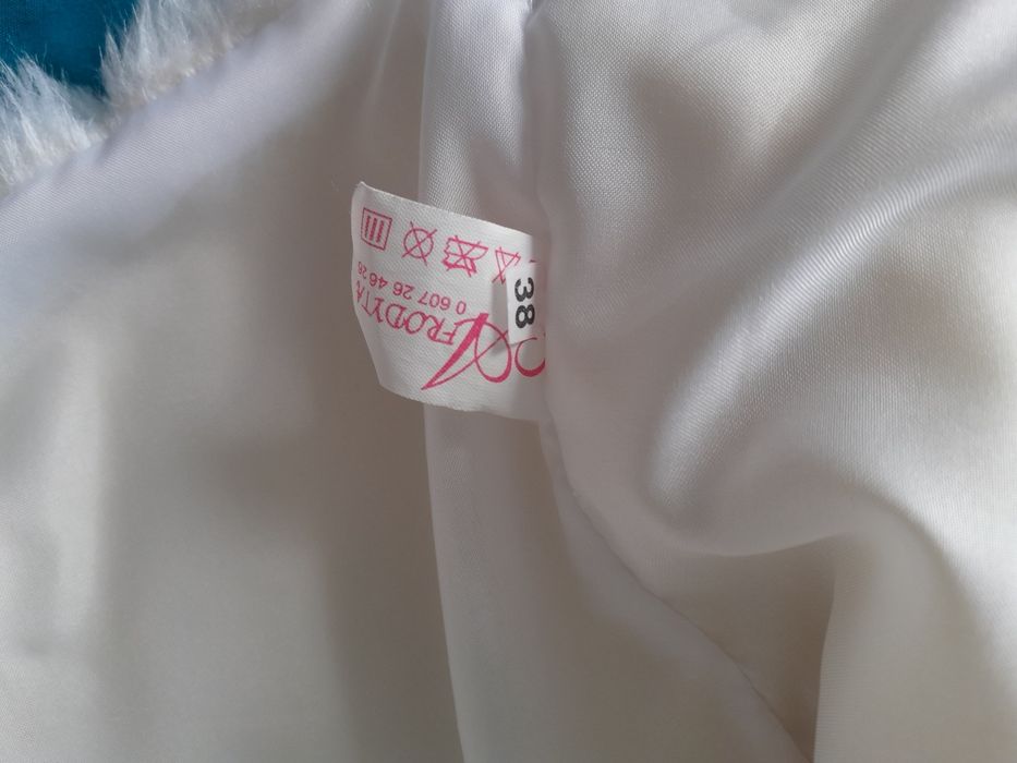 Ciepłe bolerko ślubne ekri r.38