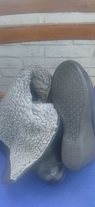 Кожаные зимние сапожки