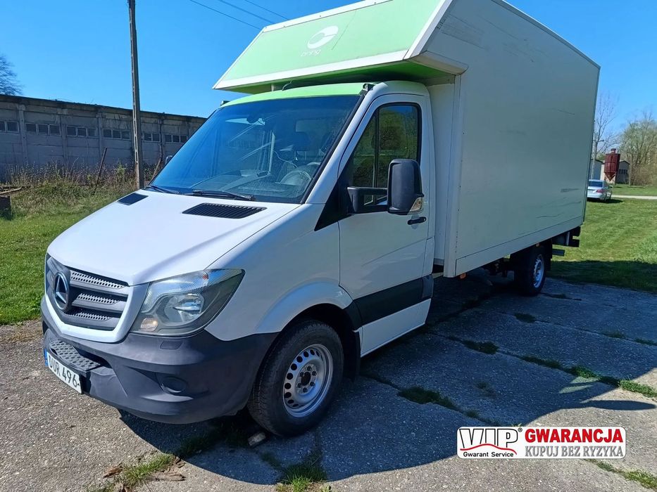 Mercedes-Benz Sprinter KONTENER+ winda ZEPRO (750kg) 2.1 diesel 163kM automat 2015 rok ROZSTAW OSI MAXI 4,34m UDOKUMENTOWANY PRZEBIEG!  sprowadzony ze Szwecji-BEZWYPADKOWY!