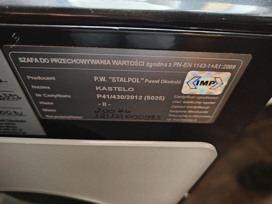 Sejf luksusowy kastelo klasa 2