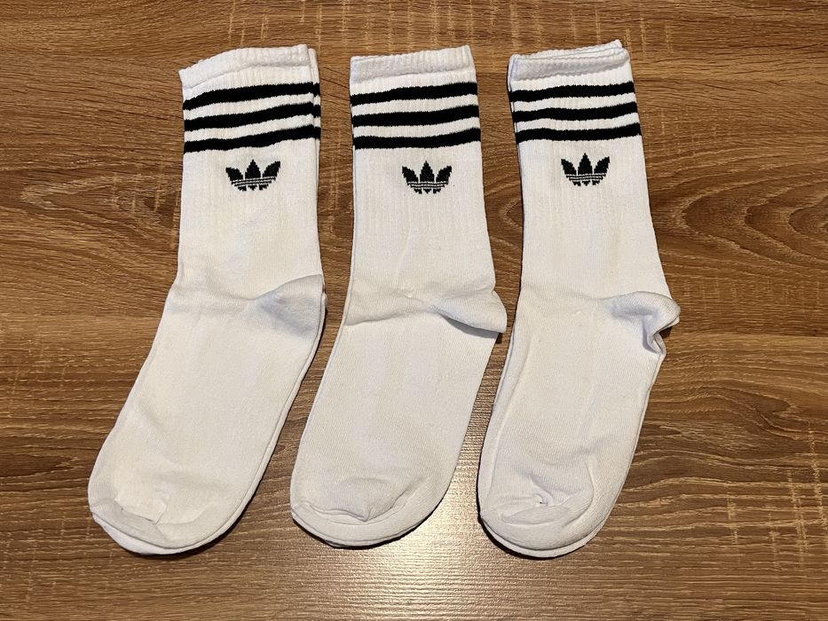 Skarpetki adidas białe 3 pary