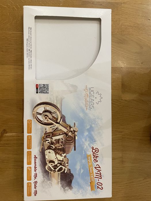 Деревʼяний механічний конструктор UGEARS BIKE VM–02
