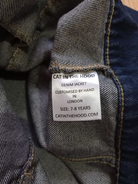 Джинсова куртка на дівчинку 7-8 років Cat in the hood