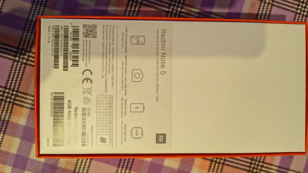 Xiaomi Redmi Note 5 | 64GB / 4GB RAM | Snapdragon 636 | Muito Estimado