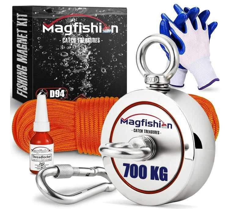 Iman Neodímio N52, 700Kg + Corda 20MT Pesca Magnética