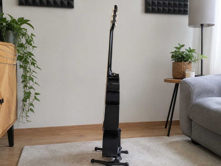 NOWA Gitara Akustyczna 4/4 Czarna Dreadnought Cutaway Gitara Do Nauki Gitara Dla Początkujących Pasek Kostki Zapasowe Struny Gitara Klasyczna 4/4