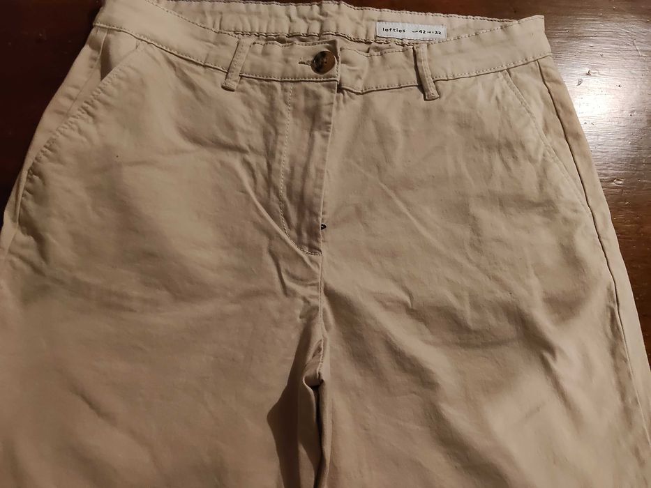 Calça sarja bege Lefties