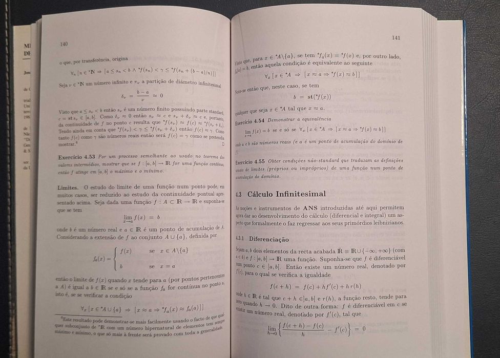 Métodos Infinitesimais de Análise Matemática -  Calouste Gulbenkian