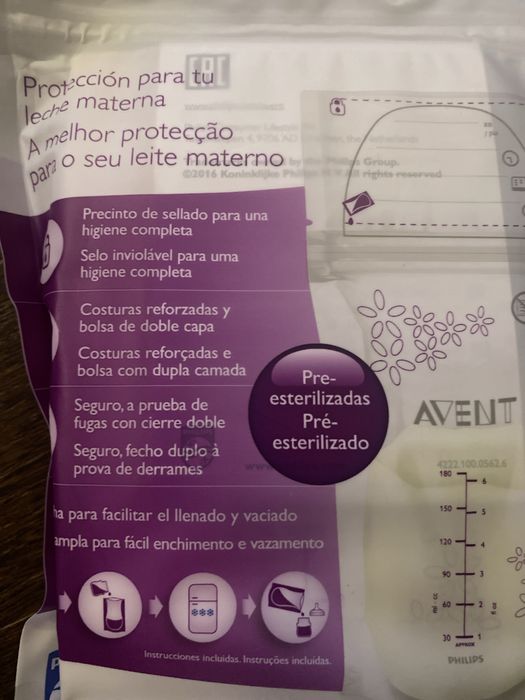 Sacos leite materno philips avent (oferta portes envio)
