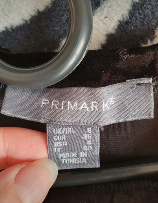 Bluzka welurowa czarna