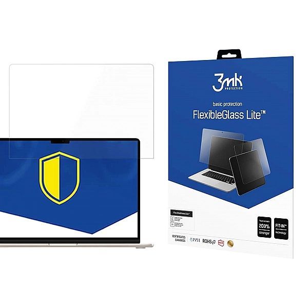Szkło hybrydowe 3mk FlexibleGlass Lite™ na Macbook Air 15" 2023 (m2)
