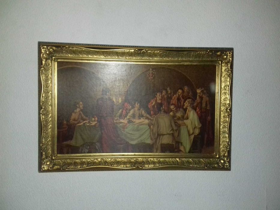 Quadro grande da última ceia de Jesus. Novo.