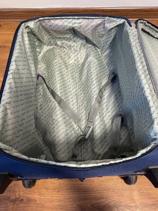 Валіза з роширенням синя