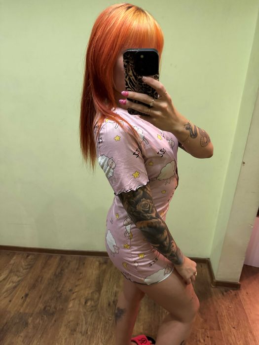 Piżama jednoczęściowa, śpioszki, różowa, owce, księżyce, krótka S lato