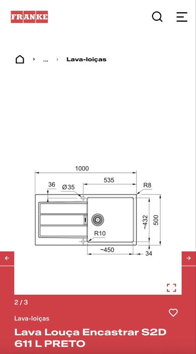 Lava loiça Franke NOVO