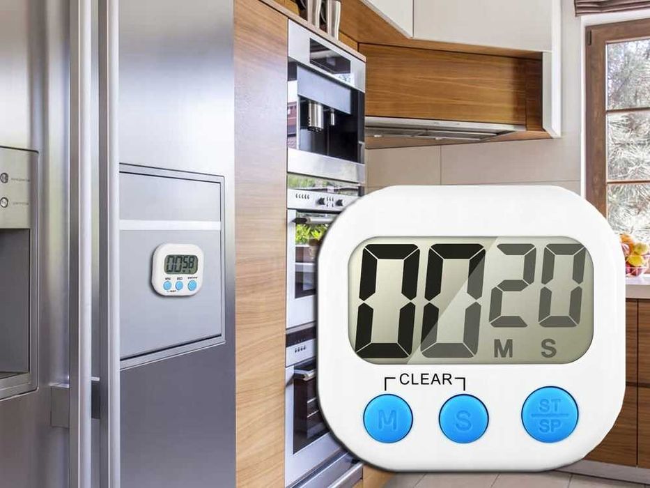 Minutnik KUCHENNY ZEGAR ELEKTONICZNY do Kuchni Magnes Cyfrowy Timer