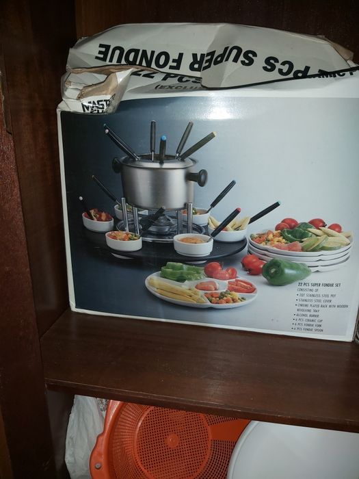 Cojunto Fondue e pedra carne etc