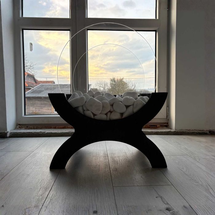 Біокамін для вітальні, біокамін версаль, чорний біокамін