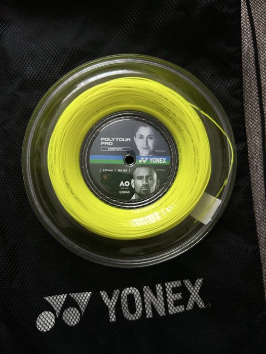 Струна Yonex Poly Tour Pro Flash Yellow Ta poly Tour Strike Grey (200)