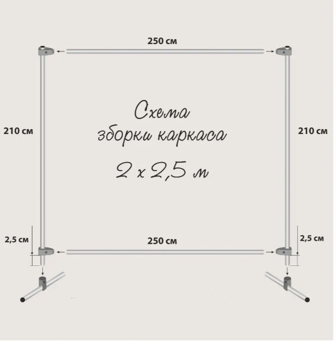 Каркас для баннера 2*1.5   2*2  2*3 Стойка под фотозону пресс волл