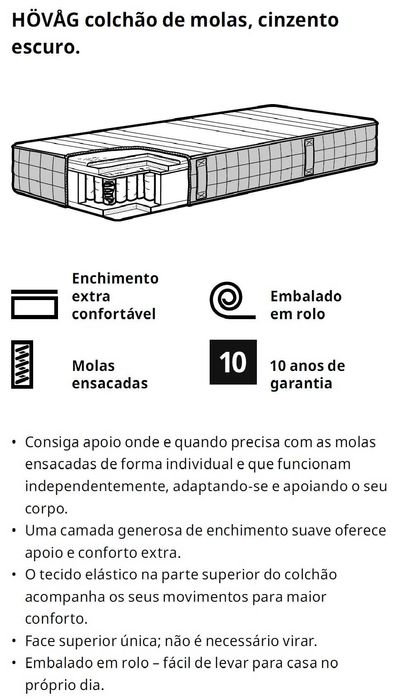 Cama individual com colchão  IKEA