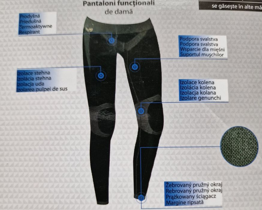 Spodnie funkcyjne damskie, Spodnie termoaktywne, Rozmiar L, Nowe!
