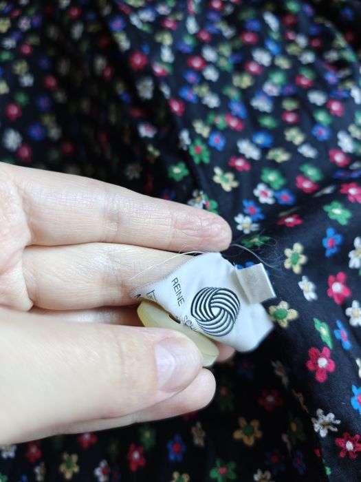 Kardigan sweter wełniany wełna 100% vintage coquette kwiaty czarny L