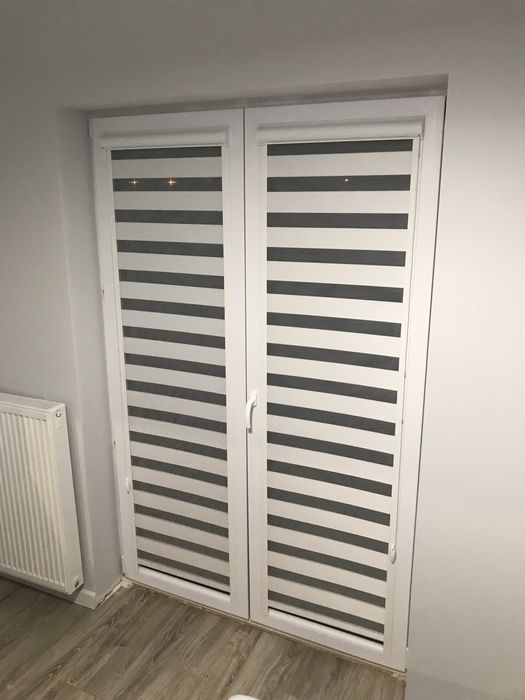 Rolety dzien noc w kasecie z prowadnicami