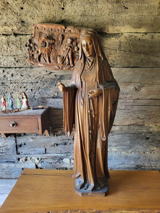 Duża drewniana rzeźba 98 cm Maryja Matka Boża