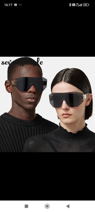 Hit Matrix okulary przeciwsłoneczne oversize gogle czarne Unisex