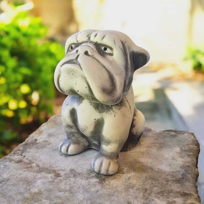Figurka psa dekoracja Buldog piesek gipsowy piesek ogrodowy dekor
