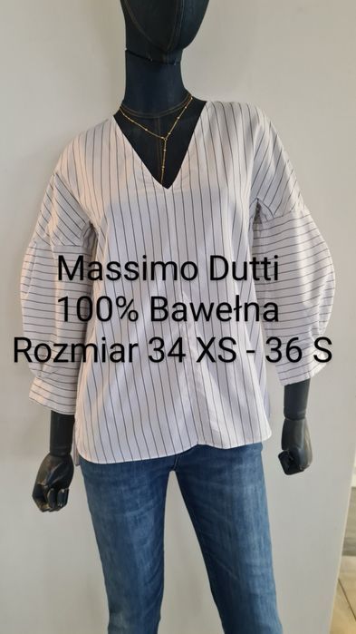 Koszula Bluzka Massimo Dutti. 100% Bawełna Cotton. Rozmiar 34 - 36