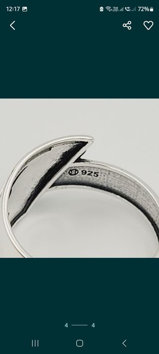 Srebrny pierścionek pr 925 oksydowane nowe